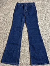 Old Navy Womens Size 4 Measure 27X30 Dark Wash High-Rise Flare Jeans