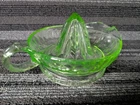 Vintage Federal Green Depression Glass Reamer/Juicer, Vaseline/Uranium LOW BID