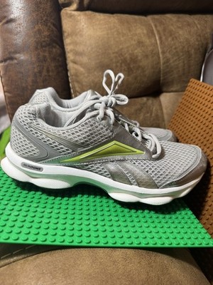 Reebok RunTone Women's Running Shoes Size 7.5 Silver Lime Green Mesh J19623 Vtg