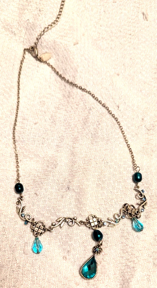 Lot of 2 Lia Sophia Choker  Necklaces Silver Tone - Image 3 of 4