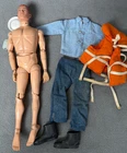 Vintage Hasbro Gi Joe 12" Figure w/ Painted Hair & Navy Clothing 1964