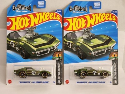 Hot Wheels '68 Corvette-Gas Monkey Garage Lot Of 2 HW Dream Garage