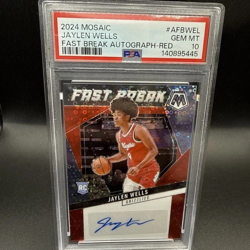2024-25 Panini Mosaic - Autographs Fast Break Jaylen Wells AFB WEL (rc,AU)