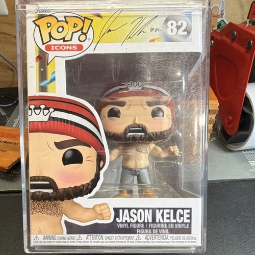 Funko Pop! Vinyl Jason Kelce NFL #82 Football Figure Autographed With Protector
