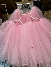 Lot Of 3 Leo  s Ballet Costume Pink Tulle Romantic Tutu Style Size Adult 23in