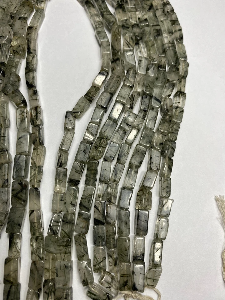 08 piezas hebras de cuarzo rutlie hechos a mano collares de alta calidad de Pakistán Foto 2 de 4