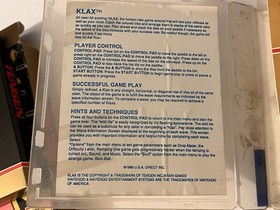 KLAX NINTENDO NES Tested WORKING Original Box Video Game  Case