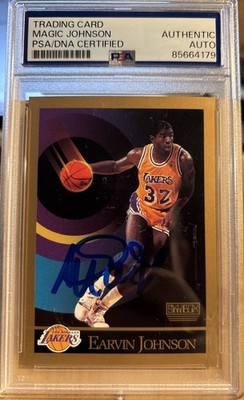 1990-91 Skybox - Magic Johnson #138 PSA Authentic Auto