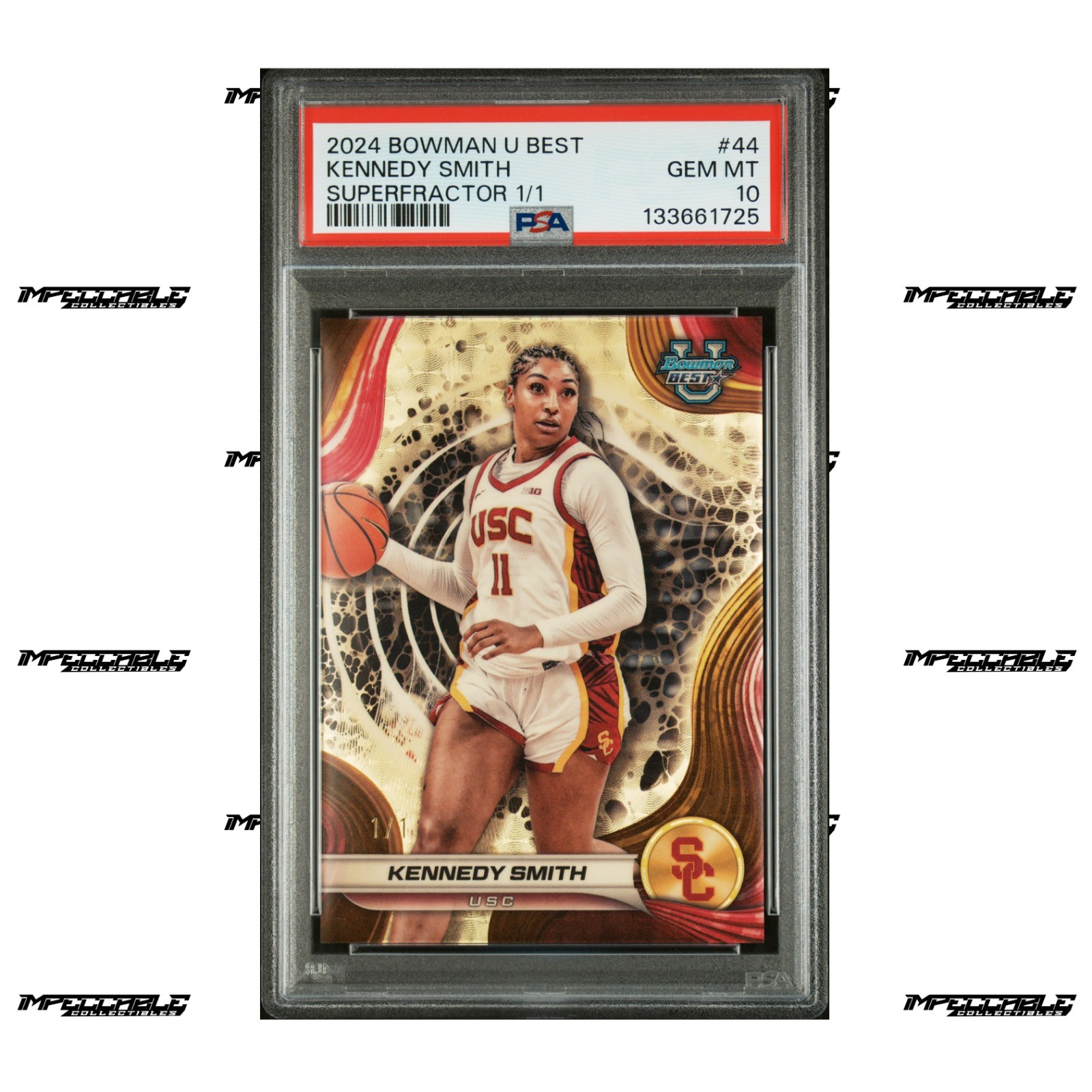 2024-25 Bowman U Best - #44 Kennedy Smith Rookie 1/1 SUPERFRACTOR PSA 10