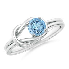 Aquamarine Gemstone Solitaire Birthday New Ring Jewelry 925 Sterling Silver