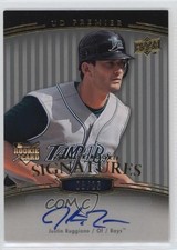2008 UD Premier Rookie Signatures Silver Parallel 2 /25 Justin Ruggiano Auto c2a