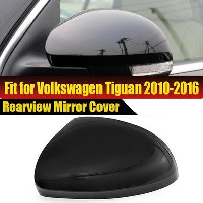 Driver Left Side Rearview Mirror Cover Cap Gloss Black Fits VW Tiguan 2008~2017
