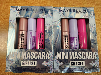 2-3 Packs: Maybelline Mascara Makeup Gift Set - VERY BLACK - See Descrip. FF2938