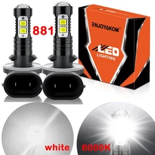 Pair 881 LED Fog Light Driving Bulbs 862 886 889 894 896 898 Xenon White 6000K