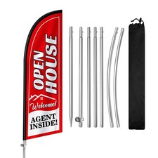 8FT Open House Signs for Real Estate Agents Inside, Open House Flag, Open Hou...