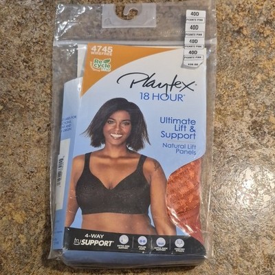 Playtex 18 Hour Bra Wirefree Ultimate Lift True Support Womens 4745 Natural Soft