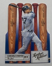 2019 Panini Leather & Lumber Bats Die-Cut Blue /99 Giancarlo Stanton #99