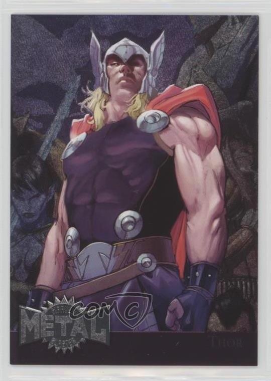 2015 Marvel Fleer Retro 1995 Fleer Metal Blaster Thor #38 0kg8
