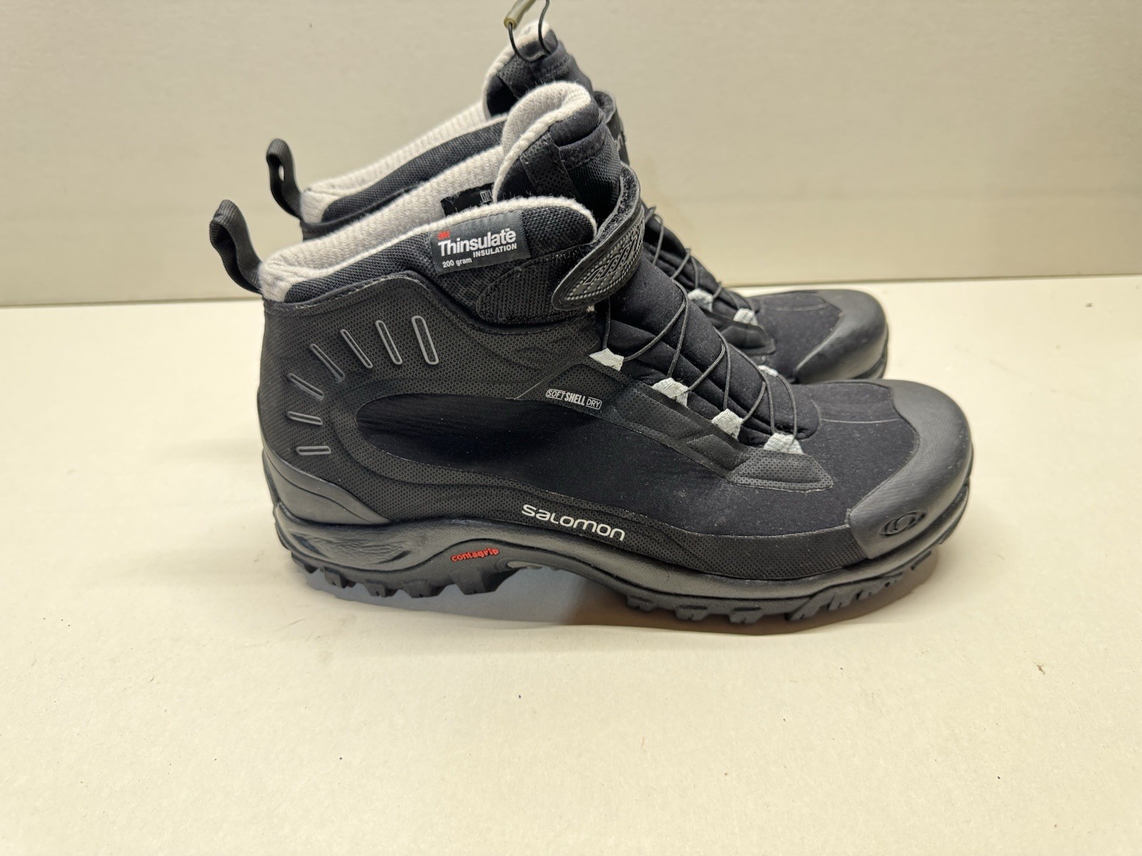Stivali da trekking Salomon Deemax 3 TS WP Thinsulate impermeabili neri taglia W 10