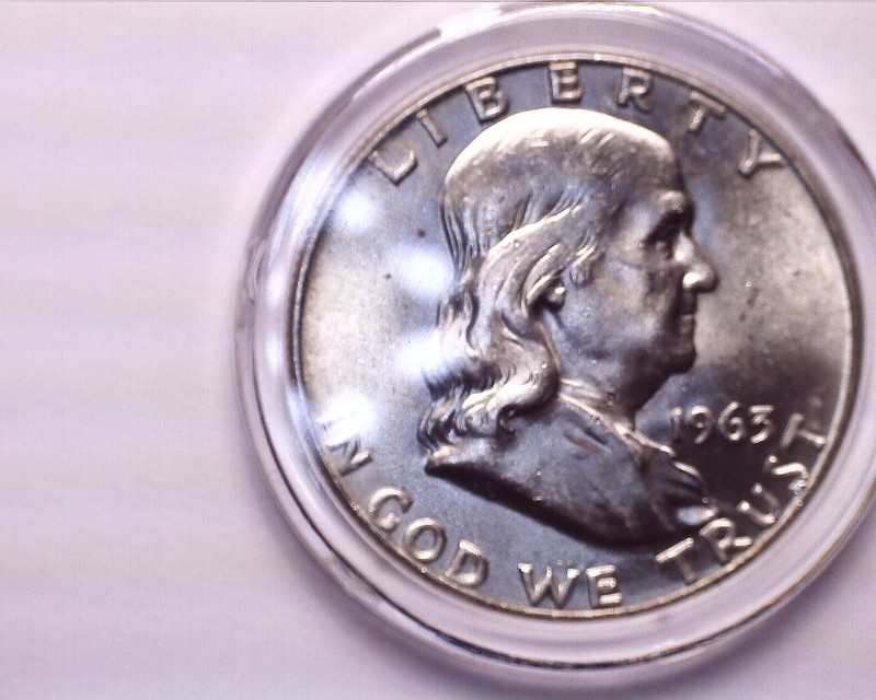 1963-D Silver Franklin Half Dollar  Choice BU  - Very Nice, *Silver on the Rise*