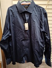 Lavinas Men  s Contemporary Fit Navy Blue Long Sleeve Shirt 3XL 19/38