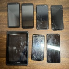 Phone  Tablet Lot Of 7 Smartphones, Samsung, LG, TCL Android Parts Or Repair