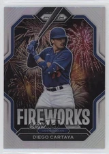 2023 Panini Prizm Fireworks Silver Prizm Diego Cartaya #F8 2qw