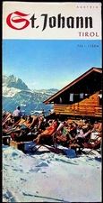 St. Johann Tirol Austria Vintage Travel Brochure Ski Resort 1960s