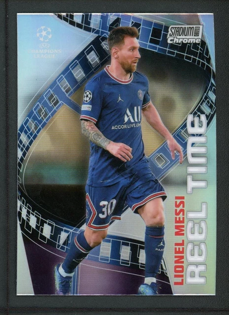 2022 LIONEL MESSI TOPPS CHROME STADIUM CLUB UEFA CHAMPIONS LEAGUE REEL TIME