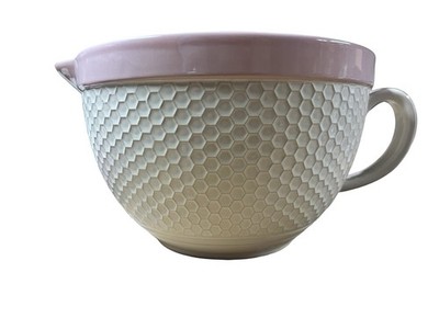 The Bake Shop Pink Honey Bee Honeycomb 3 Qt. Batter Mixing Bowl Masterclass
