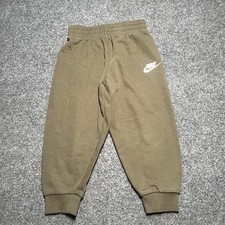 Nike Sweatpants Youth 4T Green Fleece Pull On Stretch Swoosh Logo