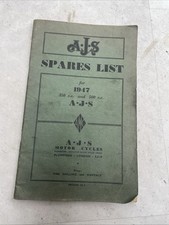 A.J.S SPARES LIST FOR 1947 350 & 500 cc Motor Cycles EDITION CL-7