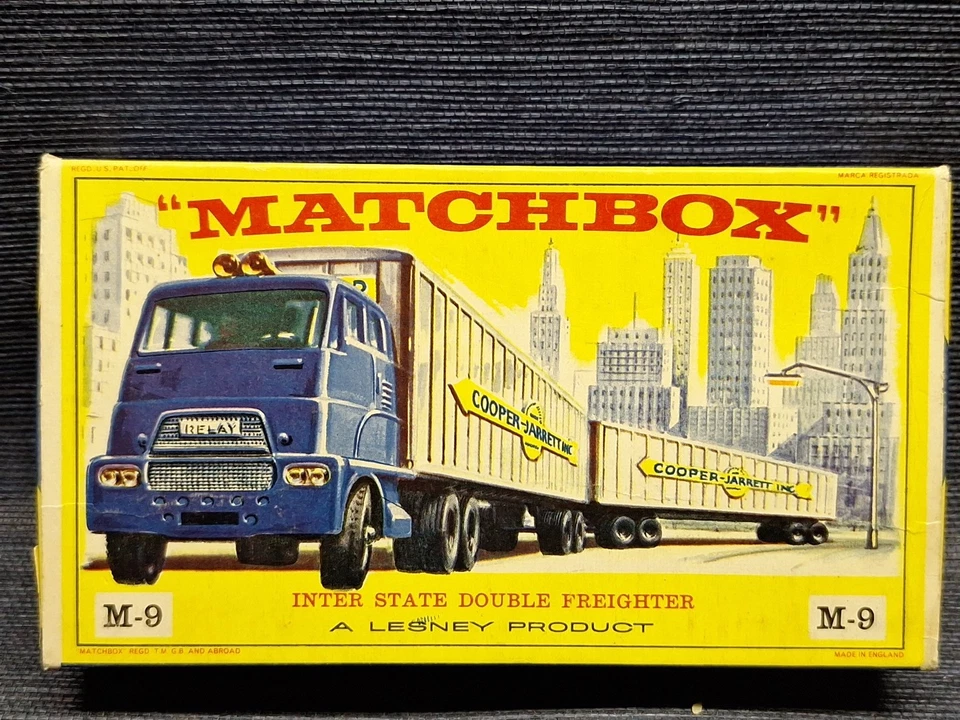 Matchbox Lesney 1962 M-9 Inter State Double Freighter In Original Box- Minty - Image 2 of 4