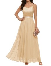DRESSTELLS Formal Dress Women Long Bridesmaid Wedding Guest Dresses Modest Prom