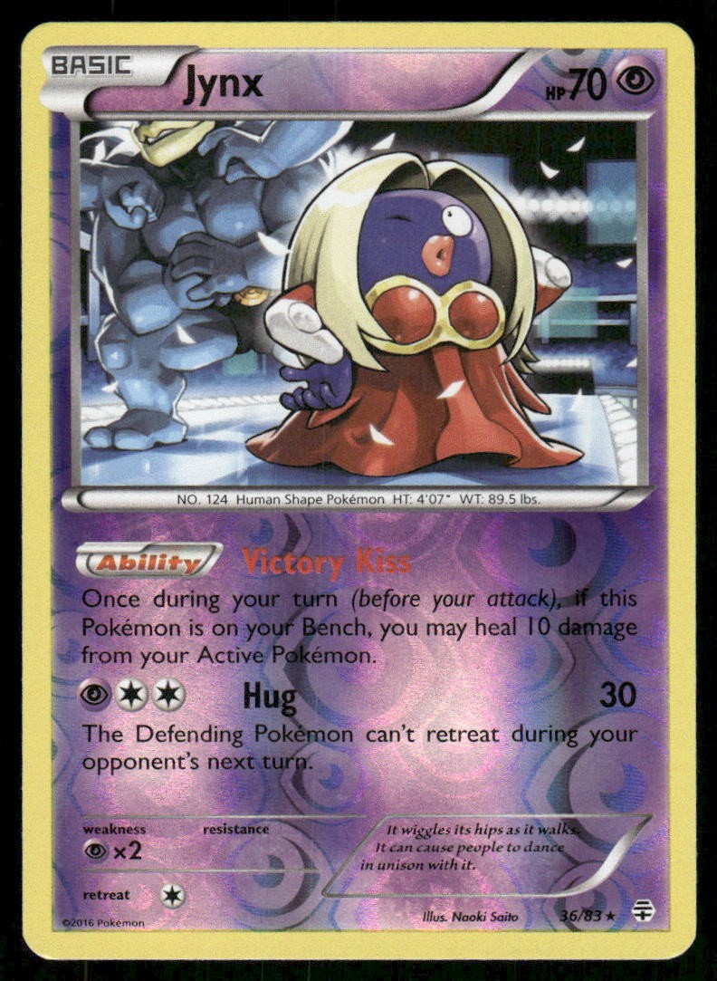 2016 Pokemon Jynx Rare Generations 36/83 Reverse Holo LP