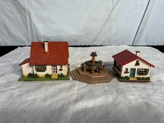 RS Rudolf Spitaler H0 Fertigmodelle Nr 493 Stadtbrunnen Nr 401 und 412 Landhaus