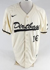 2018 Long Beach State Dirtbags #16 Game Used Cream Jersey Baseball XL 831