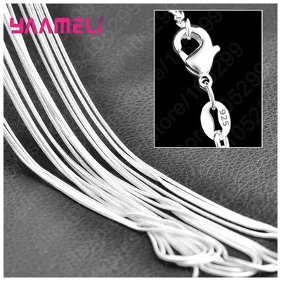 Wholesale 10pcs 925 Sterling Silver 1mm Rolo Chain Necklace 16''-24'' Bulk Jewelry