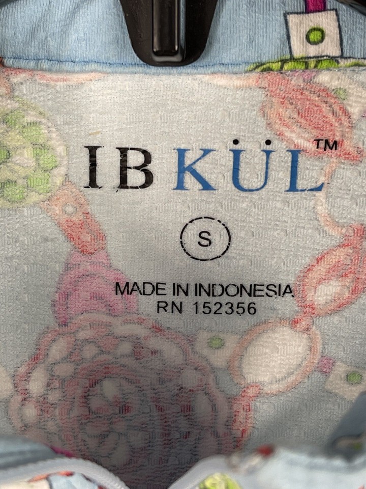 ICIKULS (IBKUL) Shirt Womens Blue Locket Size S Mesh Trim Golf Nylon