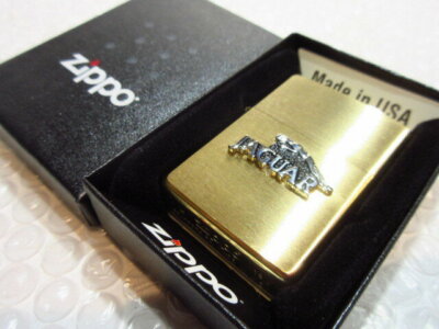 Zippo Oil Lighter Jaguar Cat Emblem Logo Gold Brass Regular Zippo Oil Lighter Jaguar Cat Emblem Logo Gold Brass Regular