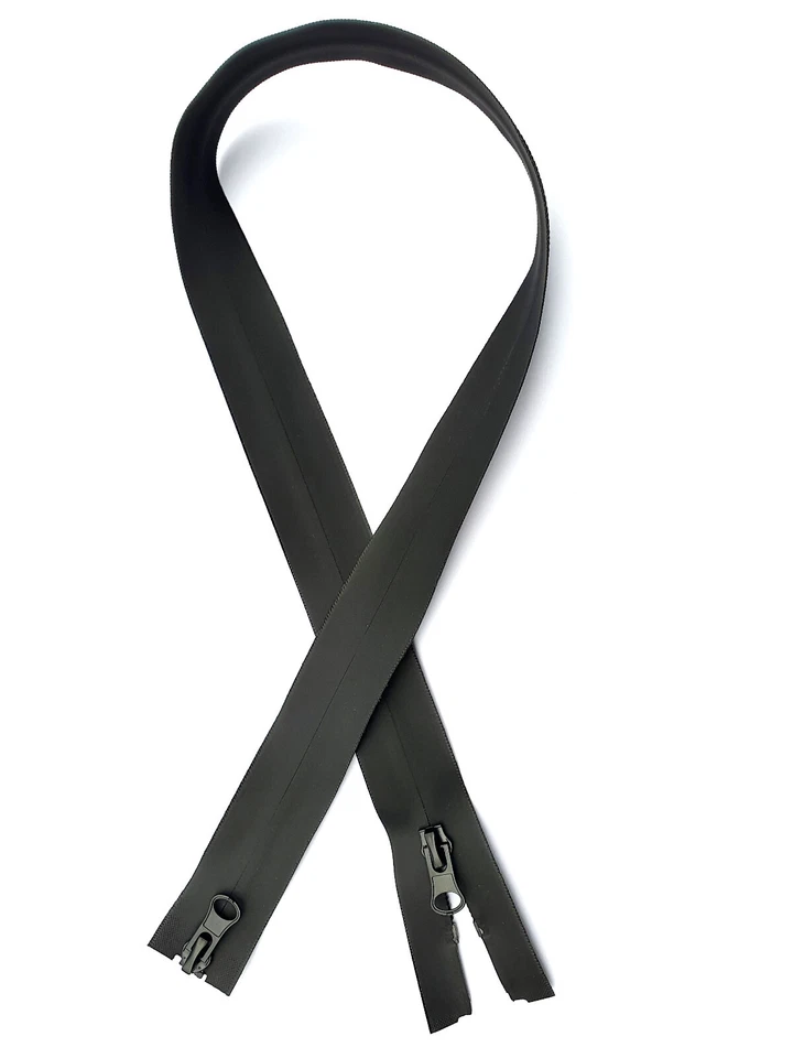 2-Wege wasserdichter Reißverschluß schwarz TPU teilbar 50 - 110 cm - Bild 2 von 4