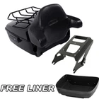 Black King Trunk Pad 2 Up Rack Fit For Harley Street Glide 2009-2013