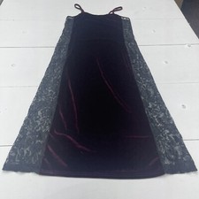 Shein Burgundy Velvet Lace MIDI Dress Women’s Size Medium New