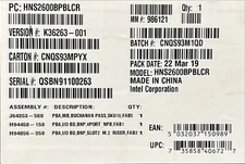 Intel HNS2600BPBLCR  Compute Module 2U Rack Socket P 165 W NEW BROWN BOX