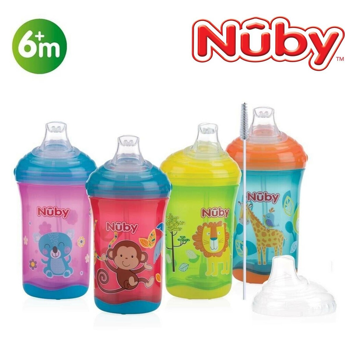 Nuby 360° Straw No-Spill Training Drinking Sippy Cup 300ml for 6m+ Anti  Colic