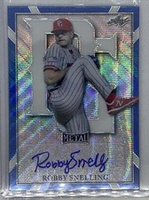 2021 LEAF PERFECT GAME METAL BLUE WAVE ROBBY SNELLING AUTO 8/10