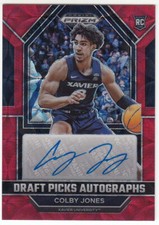 2023 Panini Prizm Draft Picks Colby Jones Rookie Autograph Red Parallel 33/40