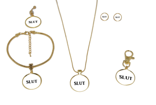 SLUT Hotwife Anklet Necklace Earrings Sexy Wife Whore Sissy Jewellery Gift Set eBay image photo picture