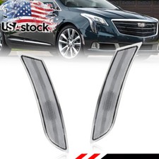 2x Clear Lens Front Bumper Side Marker Lights Set For 2013-2017 Cadillac Xts 2x Clear Lens Front Bumper Side Marker Lights Set For 2013-2017 Cadillac Xts