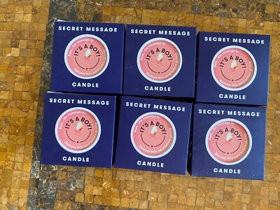 Secret/Hidden Message Candles NIB: Gender Reveal. ''IT'S A BOY''